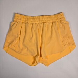 Athleta 3" Hustle Shorts in Orange/Yellow Size Small